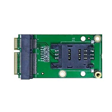 Imagem de EXVIST Adaptador industrial Mini PCIe para Mini PCIe 4G LTE com compartimento para cartão SIM (flip) para módulo WWAN/LTE 3G/4G aplicável para aplicações M2M e IoT como Raspberry Pi Industrial Router Vigilância de vídeo