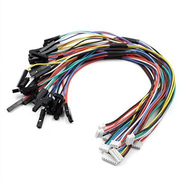 Imagem de elechawk 9 cabos adaptadores de passo de 1,25 mm para Dupont 2,54 mm compatíveis com JST Molex PicoBlade 1.25 para Pixhawk Flight Controller RC Drone de 2 pinos a 8P