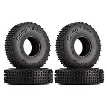 Imagem de INJORA 1.0 Tires Rock Crawler Competition Pins Tires Multiple Terrains Wheel Tires for Axial SCX24 Gladiator Bronco C10 JLU Deadbolt B17 1/18 1/24 RC Crawler Car Rock Buggy,65*19mm (T2440)