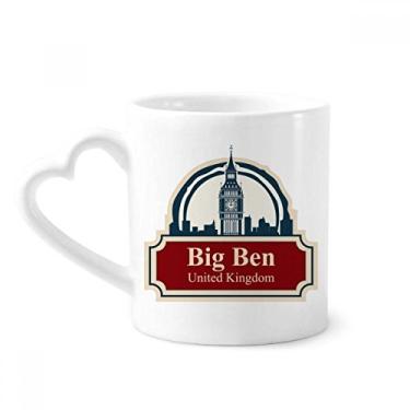Imagem de United Kingdom Country City Big Ben London UK Caneca de café cerâmica copo de coração de vidro