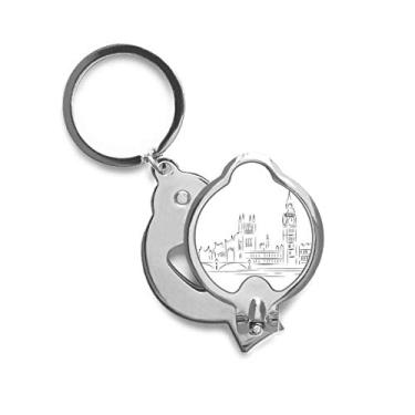 Imagem de Cortador de unhas Sketch UK Landmark Flag Mark Ilustration Cortador de unhas Tesoura de aço inoxidável