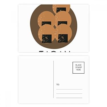 Imagem de Conjunto de cartão postal tradicional japonês para lanche local de aniversário cartão de agradecimento