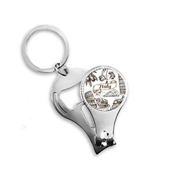 Imagem de Itália Famosa Paisagem Locais de Viagem Padrão Alicate de Unha Chaveiro Abridor de Garrafas Cortador