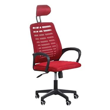 Imagem de cadeira de escritório Poltrona Ergonomia Cadeira de mesa para computador com encosto alto Cadeira giratória de pano Cadeira de trabalho Cadeira de jogo Cadeira (cor: vermelha) needed