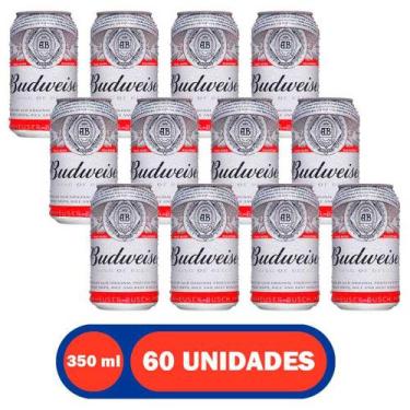 Imagem de Cerveja Lata 350 Ml 60 Unidades Budweiser