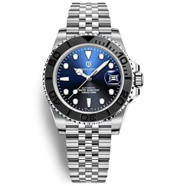 Imagem de Relógios masculinos Design Pagani 1651 Relógio de pulso para homens Mecânico Automático NH35 Movimento 100 m Resistente à água Safira Vidro Cerâmica Bisel Relógio de Aço Inoxidável,