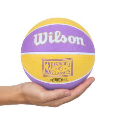 Minibola de Basquete Wilson NBA Los Angeles Lakers Dribbler em