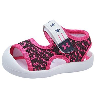 Imagem de Sandálias de verão para bebês com sola de borracha respirável antiderrapante para meninos e meninas de 9 a 30 meses, rosa, 6-9 meses