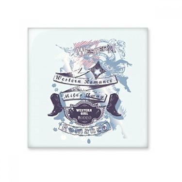 Imagem de Sapatos de salto alto romance padrão flor azulejo de cerâmica brilhante decalque vitrificado pedra adornada