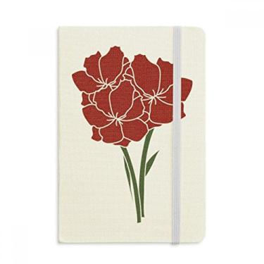 Imagem de Caderno de flores de cravos, folhas de plantas, capa dura oficial, diário clássico