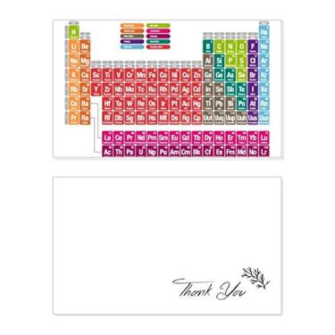 Imagem de Linda tabela periódica de química colorida succinct cartão de agradecimento aniversário aniversário saudações casamento agradecimento