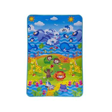 Imagem de Tapete Abcd Leão Dupla Face Portátil, Ibimboo, Multicolorido