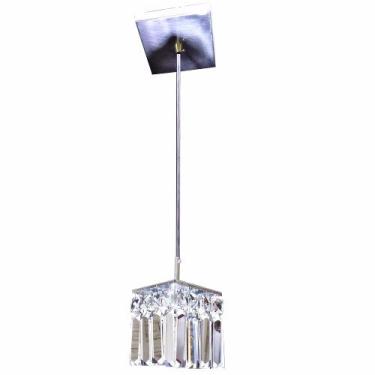 Imagem de Lustre Pendente Placa Cristal Retangular