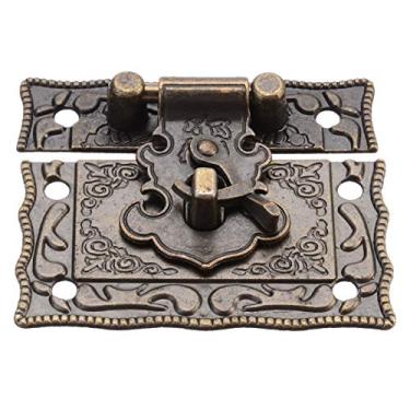 Imagem de 1 pc Antique Jóias Caixa de Madeira Latch Hasp Toggle Lock Security Cofres Decorativos Ferramenta de Hardware Hasps YYDFPIIA