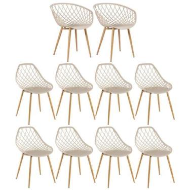 Imagem de Kit - 2 Cadeiras Clarice Nest Com Braços + 8 Cadeiras Cleo - Loft7