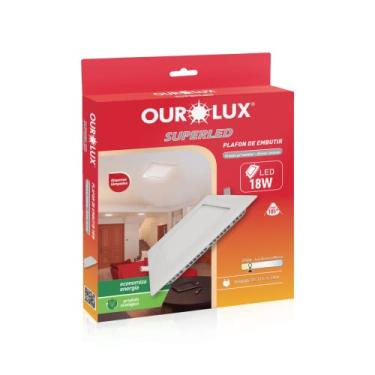Imagem de Painel SUPERLED Embutir 18W Bivolt 2700K Quadrado OUROLUX