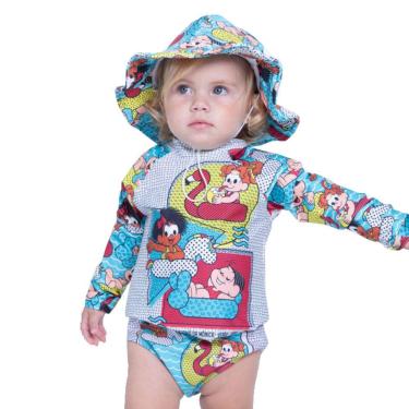 Imagem de Conjunto Praia Bebê e Infantil Turma da Mônica Amizade Peixote Kids