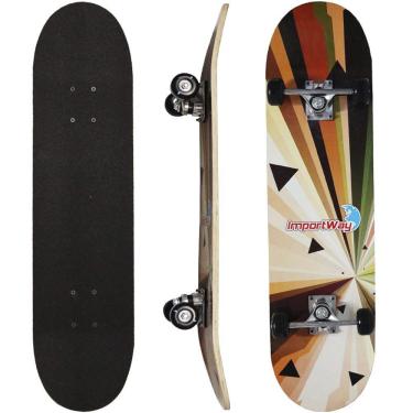 Imagem de Skate Infantil 31´´ Iniciante Montado Completo Masculino Feminino Importway BW-014 Estampado
