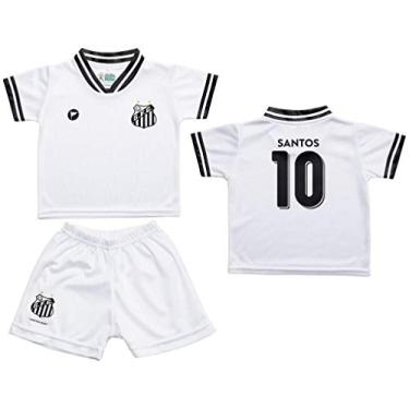Imagem de Conjunto Santos Uniforme Infantil Branco - Torcida Baby