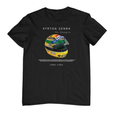 Imagem de Camiseta Básica Unissex Ayrton Senna Comemorativa - Magic Universe