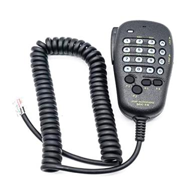 Imagem de ZEZEFUFU Microfone de mão com controle remoto MH-48 com iluminação de teclado para walkie-talkie Yeasu: para FT-2800M, FT-7100M, FT-7800R