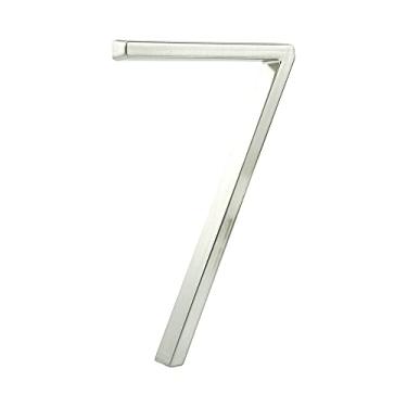 Imagem de HASWARE Placa de número de casa flutuante: Sinalização de porta moderna de 12,7 cm - Impressionante para números de endereço residencial de rua (7, prata)