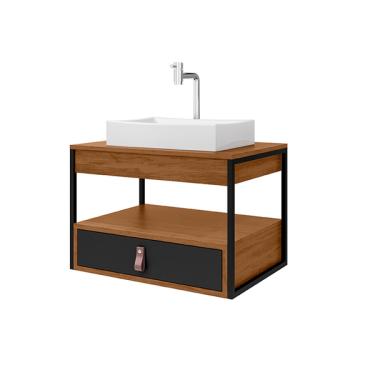 Imagem de Gabinete Para Banheiro Harley Com 1 Gaveta E Cuba Dalla