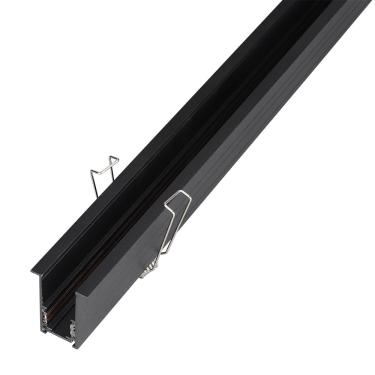 Imagem de Trilho Eletrificado Magnético Embutir C/Abas 1 Metro Preto IP-20 Ref.3045 - Gaya Gaya