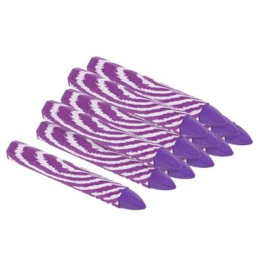 Imagem de PATIKIL Giz de cera para marcação, pacote com 24 giz de cera hexagonal de 10 x 1,4 cm para madeira, vidro, cerâmica, caixas, pano, pedra, roxo