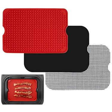 Imagem de Acessórios de forro para fritadeira de ar para Ninja Foodi XL Smart FG551 6 em 1, tapete reutilizável resistente ao calor para fritadeira a ar, acessórios Ninja Foodi, substituição fácil de limpar