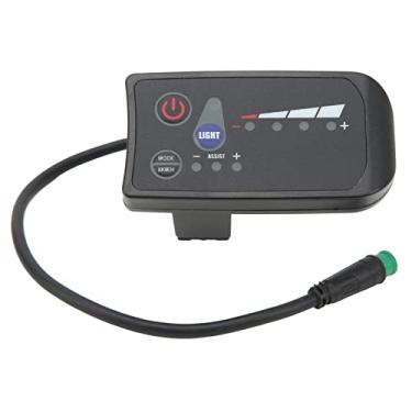 Imagem de Medidor De Exibição De Energia De Bicicleta Elétrica, Controlador De Exibição De Bicicleta à Prova D'água, Painel De Exibição LED De Interface De 5 Pinos Para Ciclismo Elétrico(24V)