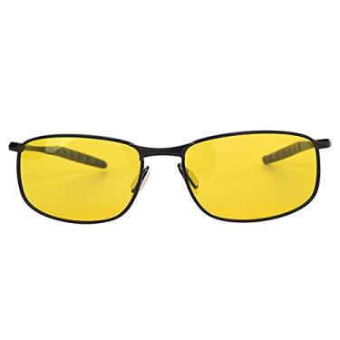Imagem de Óculos de Condução Polarizados Com Visão Noturna, Antirreflexo, Lente Amarela HD, Armação de Metal, óculos de Sol Polarizados para Ciclismo, Pesca, Esqui