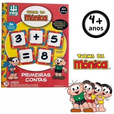 Imagem de Jogo Primeiras Contas Turma da Mônica Brinquedo Infantil de Matemática - NIG BRINQUEDOS
