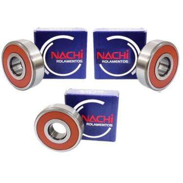 Imagem de Kit de Rolamentos Roda Traseira Honda Cb 500 Antiga Nachi 03 Peças