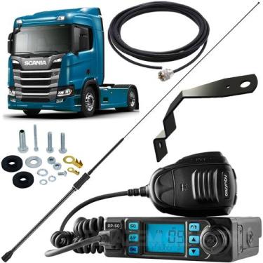 Imagem de Rádio Px 80 Canais Argentina Black 1,08m Scania Streamline Parafusos -