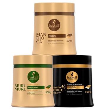 Imagem de Kit Cronograma Haskell Cavalo F. Mandioca Murumuru 500g