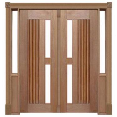 Imagem de Portal Duplo Pivotante Madeira Maciça Cedro Arana Barcelona Para Vidro