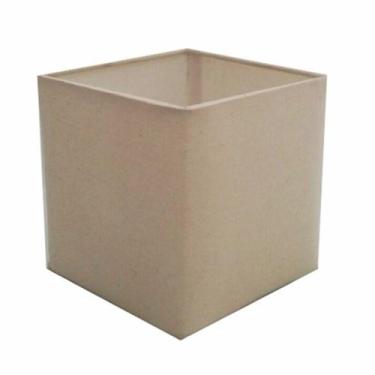 Imagem de Cúpula em tecido quadrada abajur luminária cp-25/25x25cm algodão crú -