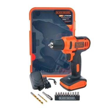 Imagem de Parafusadeira Furadeira a Bateria 12V 13 Peças Black+Decker - Black An