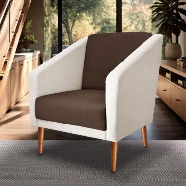 Imagem de Poltrona Sala De Estar Monalisa Decorativo suede - me, marrom