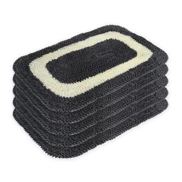 Imagem de Kit 5 Tapetes Frufru Multiuso 60cm x 40cm Decorativos em Malha - Rafal