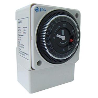 Imagem de Timer Analógico Para Trilho 220VCA 16A 1 Reversível 60Hz JNG - 13374, 