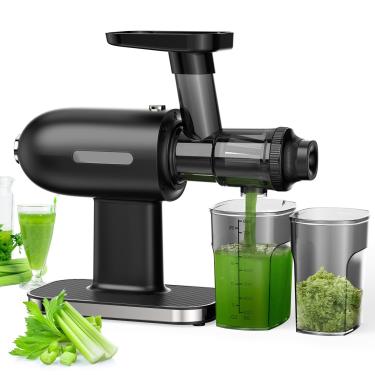 Imagem de Espremedor | Juicer De MastigaçãO Lenta | MáQuinas De Espremedor De Aipo | MáQuinas De Espremedor De Prensa A Frio Para Vegetais E Frutas,Juicadores Com Motor Silencioso,Black