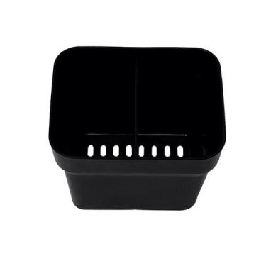 Imagem de Escorredor Porta talheres Compacto com 2 divisórias Micromax, PRETO