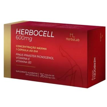 Imagem de Suplemento Herbocell Pinus Pinaster 600mg 36 Cáps - Herbolab