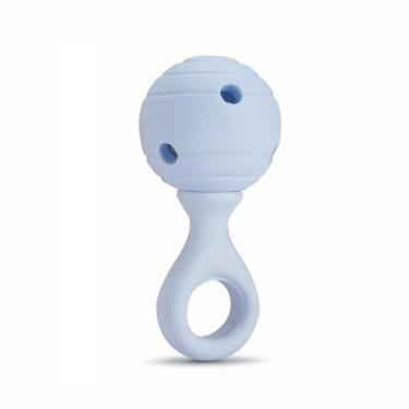 Imagem de Chocalho E Mordedor Bola Baby Bee Macio Para Bebê - Bee Toys, Azul