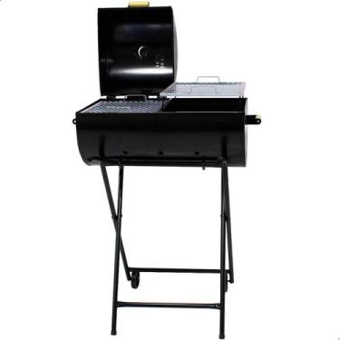 Imagem de Churrasqueira Meia Bafo Extra Grande 2 em 1 com Carrinho - Nossa Kasa,