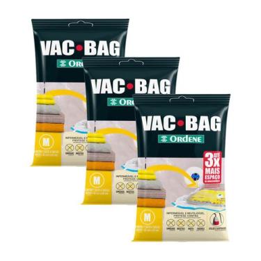 Imagem de Kit 3 Saco para Armazenagem a Vácuo Vac Bag Impermeável Para Closet  4