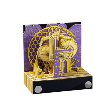 Imagem de Calendário 3D 2025, calendário criativo de mesa Borderlands, bloco de notas de arte 3D, bloco de notas faça você mesmo, escultura em papel, para presente de Natal e escritório em casa (castelo de