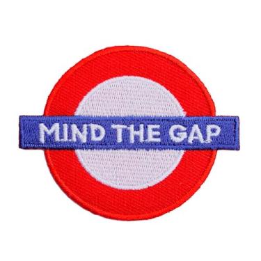 Imagem de Mind The Gap Bordado Ferro no Patch Applique Reino Unido Reino Unido Camisetas Chapéus Casacos Moletons com Capuz